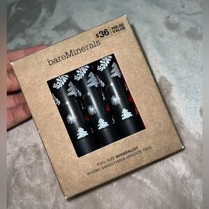 *NIB* bareMinerals Full Size Mineralist Hydra Smoothing Lipstick Trio Set